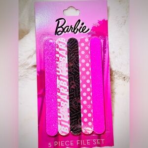 Barbie Pink and Black Glitter Nail File Set